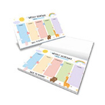 AGENDAS, CADERNOS E APOSTILAS PLANNER CAPA COUCHÊ 300G E MIOLO AP 90G 52 FOLHAS 300X210MM 5 un. - Colorido frente