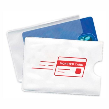 PORTA DOCUMENTOS CARTÃO MAGNÉTICO BRANCO Preto e branco frente - 300 un.