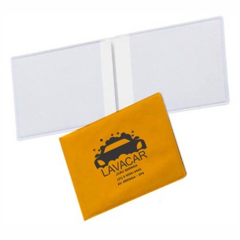PORTA DOCUMENTOS DUPLO HORIZONTAL AMARELO Preto e branco frente - 100 un.