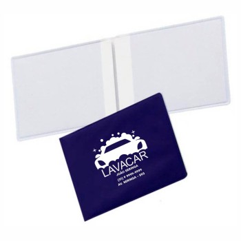 PORTA DOCUMENTOS DUPLO HORIZONTAL AZUL Preto e branco frente - 100 un.