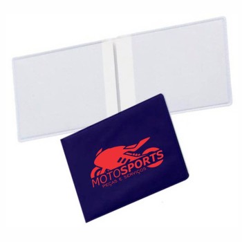 PORTA DOCUMENTOS DUPLO HORIZONTAL AZUL Preto e branco frente - 1000 un.