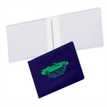 PORTA DOCUMENTOS DUPLO HORIZONTAL AZUL Preto e branco frente - 500 un.