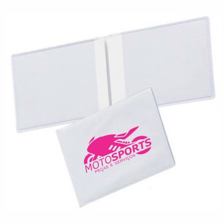 PORTA DOCUMENTOS DUPLO HORIZONTAL BRANCO Preto e branco frente - 1000 un.