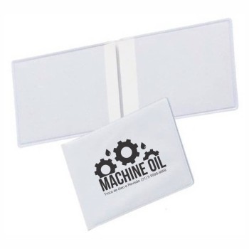 PORTA DOCUMENTOS DUPLO HORIZONTAL BRANCO Preto e branco frente - 3000 un.