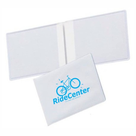 PORTA DOCUMENTOS DUPLO HORIZONTAL BRANCO Preto e branco frente - 5000 un.