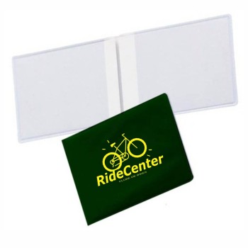 PORTA DOCUMENTOS DUPLO HORIZONTAL VERDE Preto e branco frente - 5000 un.