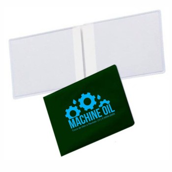 PORTA DOCUMENTOS DUPLO HORIZONTAL VERDE Preto e branco frente - 3000 un.