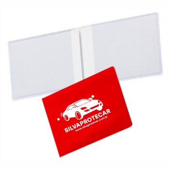 PORTA DOCUMENTOS DUPLO HORIZONTAL VERMELHO Preto e branco frente - 200 un.