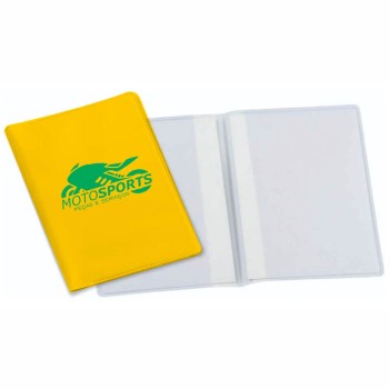 PORTA DOCUMENTOS DUPLO VERTICAL AMARELO Preto e branco frente - 1000 un.