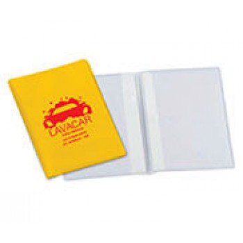 PORTA DOCUMENTOS DUPLO VERTICAL AMARELO Preto e branco frente - 100 un.