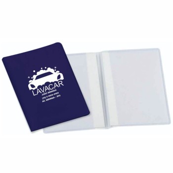 PORTA DOCUMENTOS DUPLO VERTICAL AZUL Preto e branco frente - 100 un.