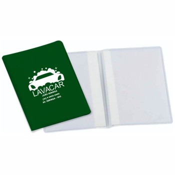 PORTA DOCUMENTOS DUPLO VERTICAL VERDE Preto e branco frente - 100 un.