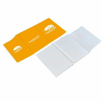 PORTA DOCUMENTOS TRIPLO AMARELO Preto e branco frente - 200 un.
