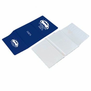 PORTA DOCUMENTOS TRIPLO AZUL Preto e branco frente - 100 un.