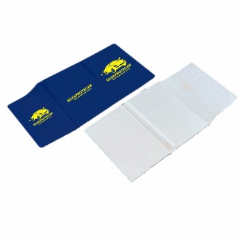 PORTA DOCUMENTOS TRIPLO AZUL Preto e branco frente - 200 un.