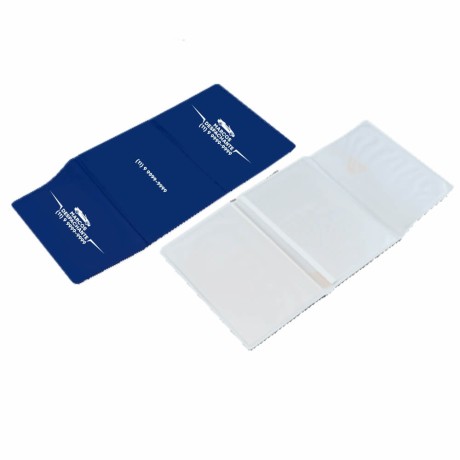 PORTA DOCUMENTOS TRIPLO AZUL Preto e branco frente - 300 un.