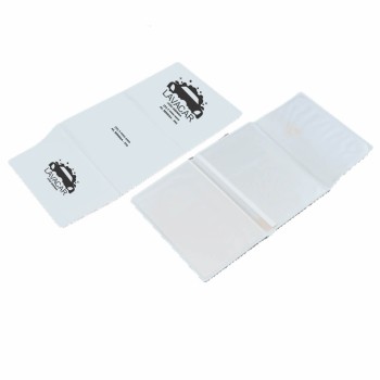 PORTA DOCUMENTOS TRIPLO BRANCO Preto e branco frente - 100 un.
