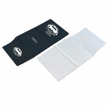 PORTA DOCUMENTOS TRIPLO PRETO Preto e branco frente - 100 un.