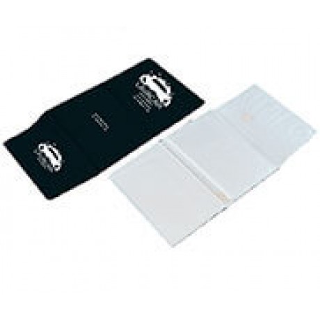 PORTA DOCUMENTOS TRIPLO PRETO Preto e branco frente - 100 un.