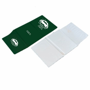 PORTA DOCUMENTOS TRIPLO VERDE Preto e branco frente - 100 un.