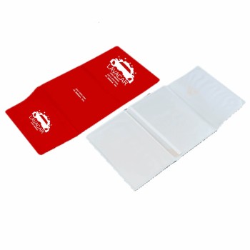 PORTA DOCUMENTOS TRIPLO VERMELHO Preto e branco frente - 100 un.