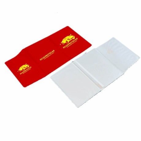 PORTA DOCUMENTOS TRIPLO VERMELHO Preto e branco frente - 200 un.