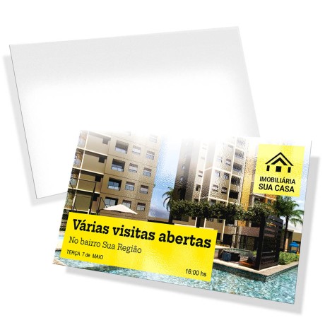 POSTAIS COUCHÊ 250G VERNIZ UV TOTAL F 180X98MM Colorido frente - 2000 un.