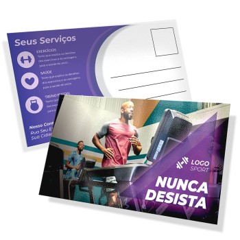 POSTAIS COUCHÊ 250G VERNIZ UV TOTAL F 180X98MM Colorido frente e verso - 5000 un.