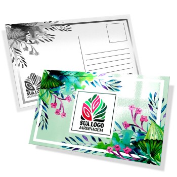 POSTAIS COUCHÊ 250G VERNIZ UV TOTAL F 90X147MM Colorido frente e preto e branco verso - 3000 un.