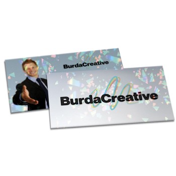 POSTAIS COUCHÊ 275G LAMINAÇÃO HOLOGRÁFICA FR E VR 182X102MM Colorido frente e verso - 250 un.