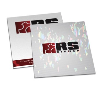 POSTAIS COUCHÊ 275G LAMINAÇÃO HOLOGRÁFICA FRENTE 91X102MM Colorido frente e verso - 50 un.