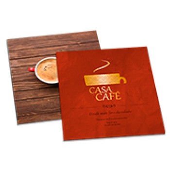 POSTAIS COUCHÊ 300G HOT STAMPING LAM FOSCA FV E HOTSTAMPING FR 91X102MM Colorido frente e verso - 100 un.