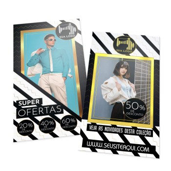 POSTAIS COUCHÊ 300G LAM FOSCA E HOT STAMPING 90X147MM Colorido frente e verso - 1000 un.