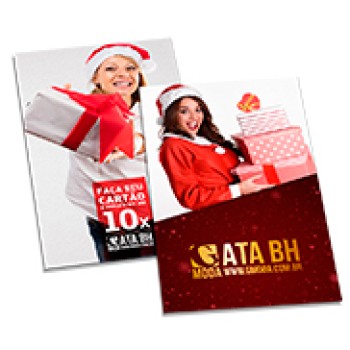 POSTAIS COUCHÊ 300G LAM FOSCA E HOT STAMPING 90X147MM Colorido frente e verso - 50 un.