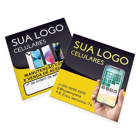 POSTAIS COUCHÊ 300G LAM FOSCA FRENTE E VERNIZ LOCAL FRENTE 90X98MM Colorido frente e verso - 500 un.