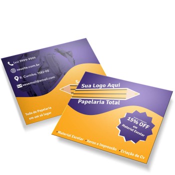 POSTAIS COUCHÊ 300G LAM FOSCA FRENTE E VERSO 180X147MM Colorido frente e verso - 500 un.