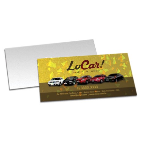 POSTAIS COUCHÊ 300G LAMINAÇÃO HOLOGRÁFICA LAM HOLOGRÁFICA FRENTE 182X102MM Colorido frente - 50 un.