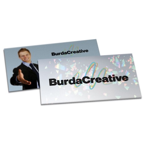 POSTAIS COUCHÊ 300G LAMINAÇÃO HOLOGRÁFICA LAM HOLOGRÁFICA FRENTE 182X102MM Colorido frente e verso - 50 un.