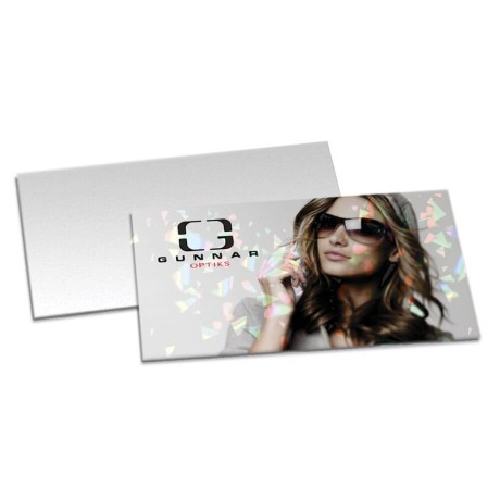 POSTAIS COUCHÊ 300G LAMINAÇÃO HOLOGRÁFICA LAM HOLOGRÁFICA FRENTE 182X102MM Colorido frente - 100 un.