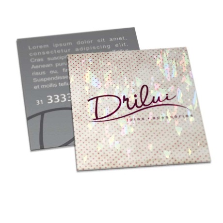 POSTAIS COUCHÊ 300G LAMINAÇÃO HOLOGRÁFICA LAM HOLOGRÁFICA FRENTE 91X102MM Colorido frente e preto e branco verso - 100 un.