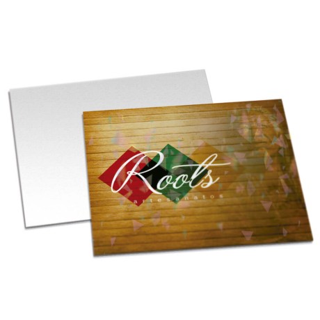 POSTAIS COUCHÊ 300G LAMINAÇÃO HOLOGRÁFICA LAM HOLOGRÁFICA FRENTE 91X102MM Colorido frente - 100 un.