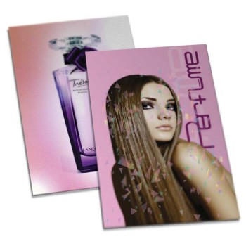 POSTAIS COUCHÊ 300G LAMINAÇÃO HOLOGRÁFICA LAM HOLOGRÁFICA FRENTE 91X153MM Colorido frente e verso - 250 un.