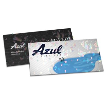 POSTAIS COUCHÊ 300G LAMINAÇÃO HOLOGRÁFICA LAM HOLOGRÁFICA FRENTE E VERSO 182X102MM Colorido frente e preto e branco verso - 250 un.