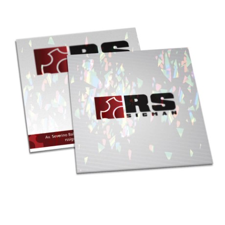 POSTAIS COUCHÊ 300G LAMINAÇÃO HOLOGRÁFICA LAM HOLOGRÁFICA FRENTE E VERSO 91X102MM Colorido frente e verso - 250 un.