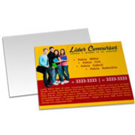 POSTAIS COUCHÊ 300G SEM LAMINAÇÃO E SEM VERNIZ SEM VERNIZ 182X153MM Colorido frente - 50 un.