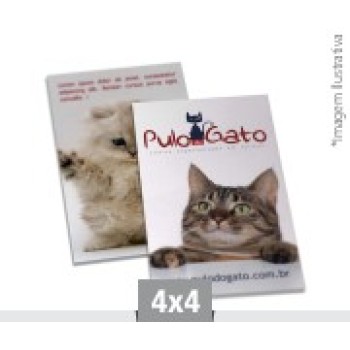 POSTAIS COUCHÊ 300G SEM LAMINAÇÃO E SEM VERNIZ SEM VERNIZ 91X153MM Colorido frente e verso - 100 un.