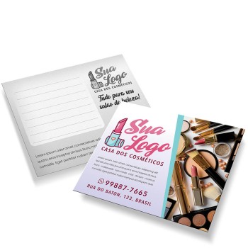 POSTAIS COUCHÊ 300G SEM VERNIZ 180X147MM Colorido frente e preto e branco verso - 1000 un.