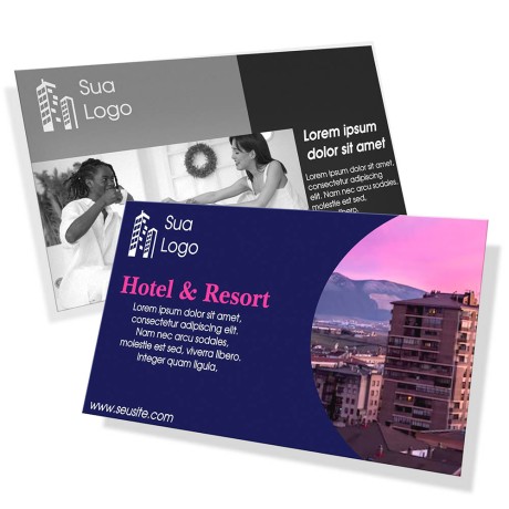 POSTAIS COUCHÊ 300G SEM VERNIZ 180X98MM Colorido frente e preto e branco verso - 3000 un.