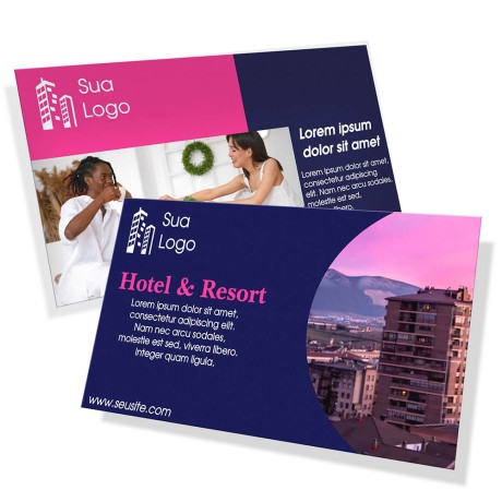 POSTAIS COUCHÊ 300G SEM VERNIZ 180X98MM Colorido frente e verso - 3000 un.