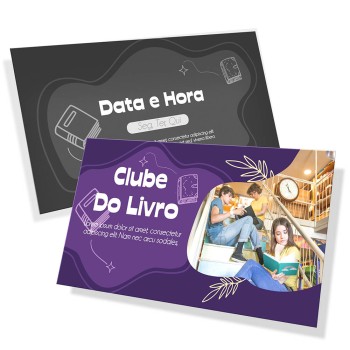 POSTAIS COUCHÊ 300G SEM VERNIZ 180X98MM Colorido frente e preto e branco verso - 2000 un.